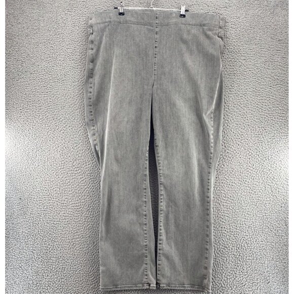 NYDJ Jeans Women 2X Plus Gray Spanspring Denim Jegging Slimming Straight Stretch - Picture 1 of 13